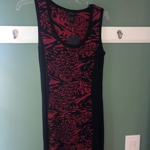 Red cheetah dress